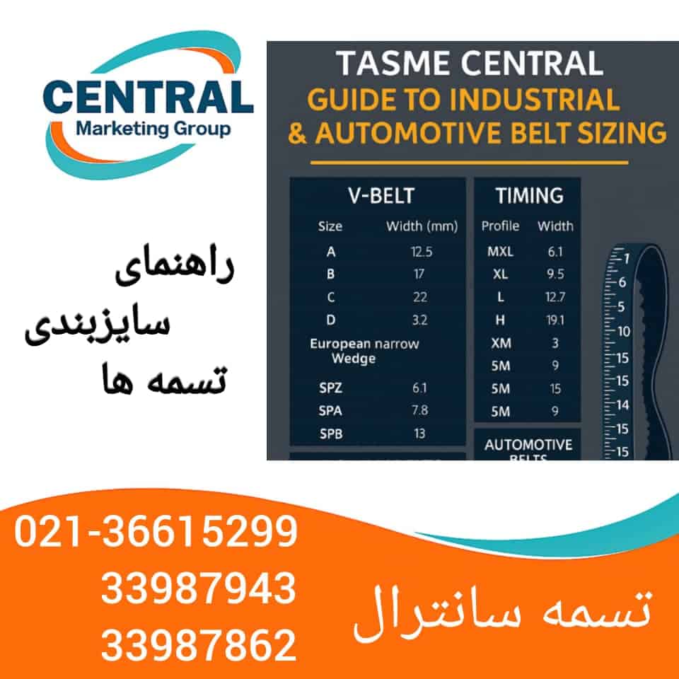 سایزبندی تسمه های صنعتی و ماشینی